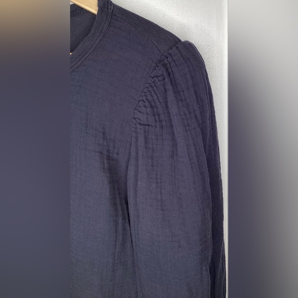 Velvet label long sleeve blue cotton top - Picture 6 of 11